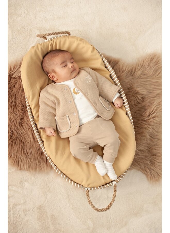 Feetje babykleding - Sokken - Over the moon for you - Offwhite melange