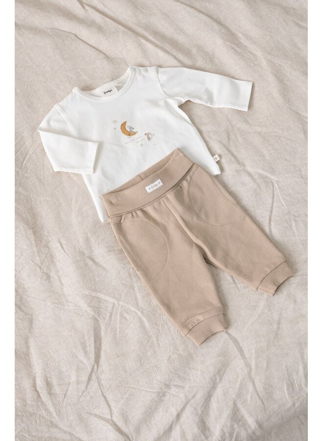Feetje babykleding - Longsleeve - Over the moon for you - Offwhite
