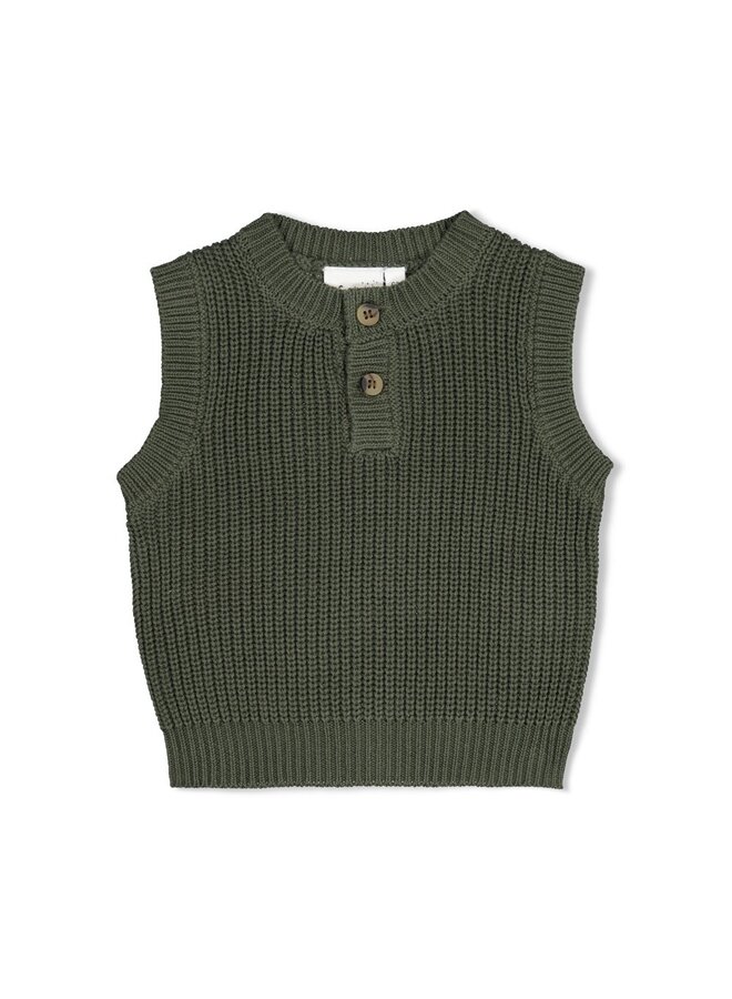 Feetje babykleding - Spencer gebreid - Wiggle and waddle - Groen