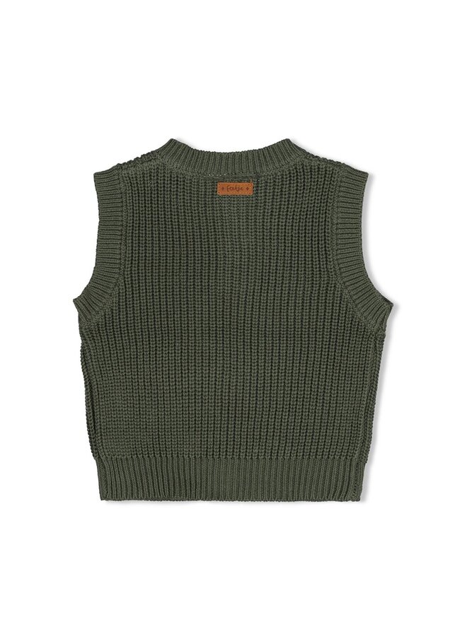 Feetje babykleding - Spencer gebreid - Wiggle and waddle - Groen