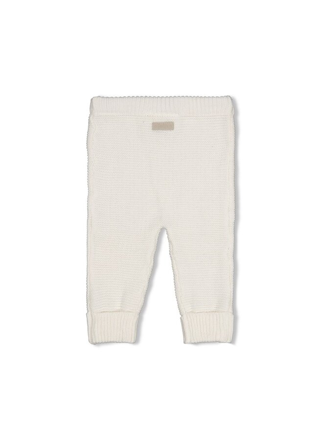 Feetje babykleding - Broek gebreid - Over the moon for you - Offwhite