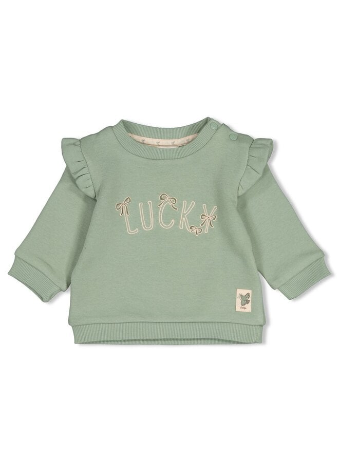 Sweater relaxed fit - Lucky bloombird - Jade Groen