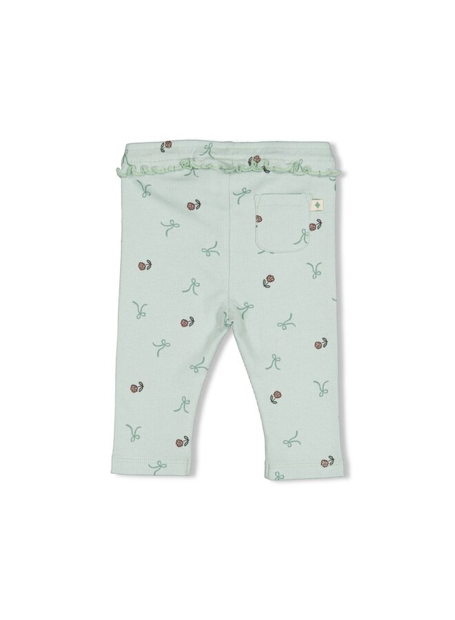 Feetje babykleding - Legging rib - Lucky bloombird - Mint