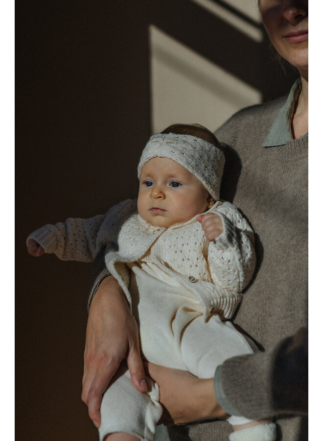 1+ in the family - Nimes-nb girly cardigan - Ecru