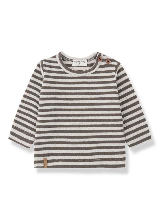 1+ in the family - Varese l.sleeve t-shirt - Dark-taupe