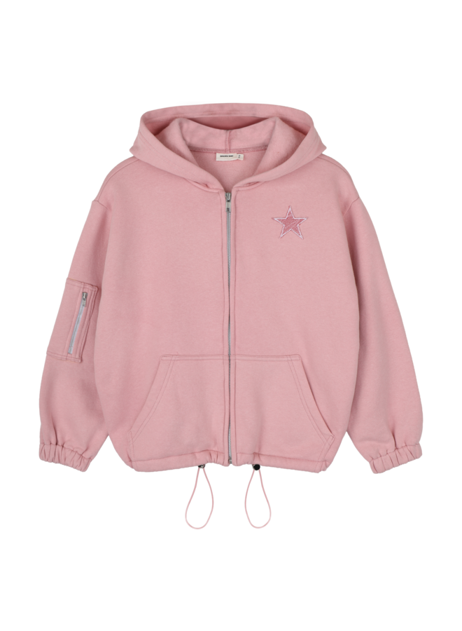 Joy zip hoodie - Blush pink