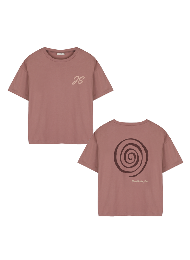 Swirl tee - Clay pink