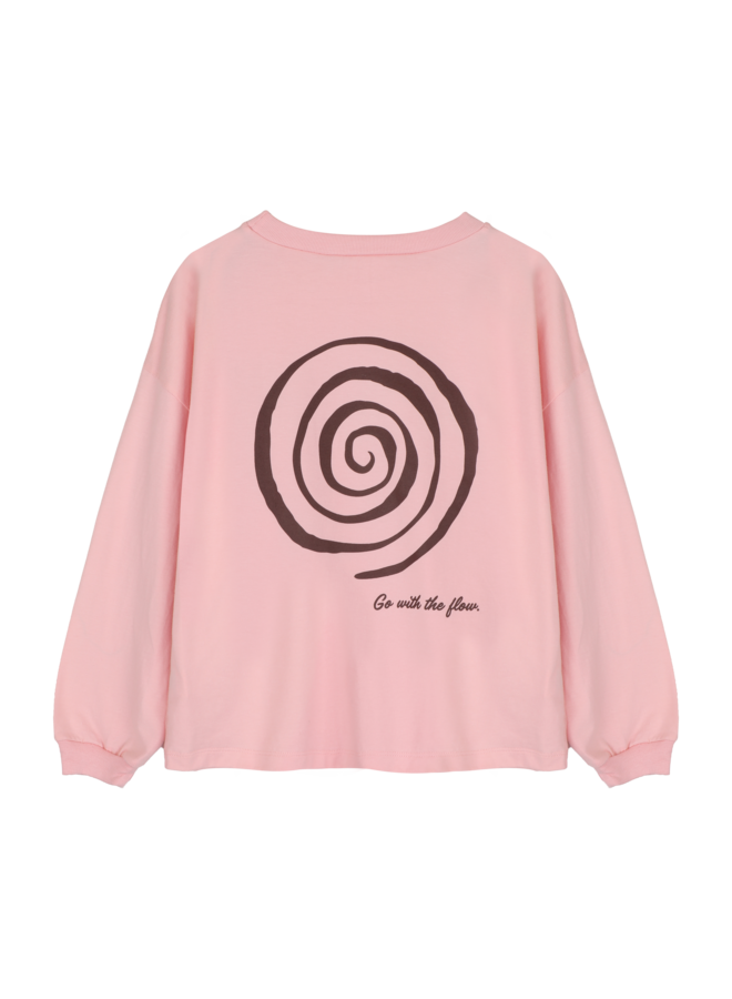 Jacky Sue - Swirl longsleeve - Soft peach pink