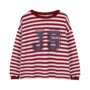 Jacky Sue - JS longsleeve - Burgundy/Cream stripe