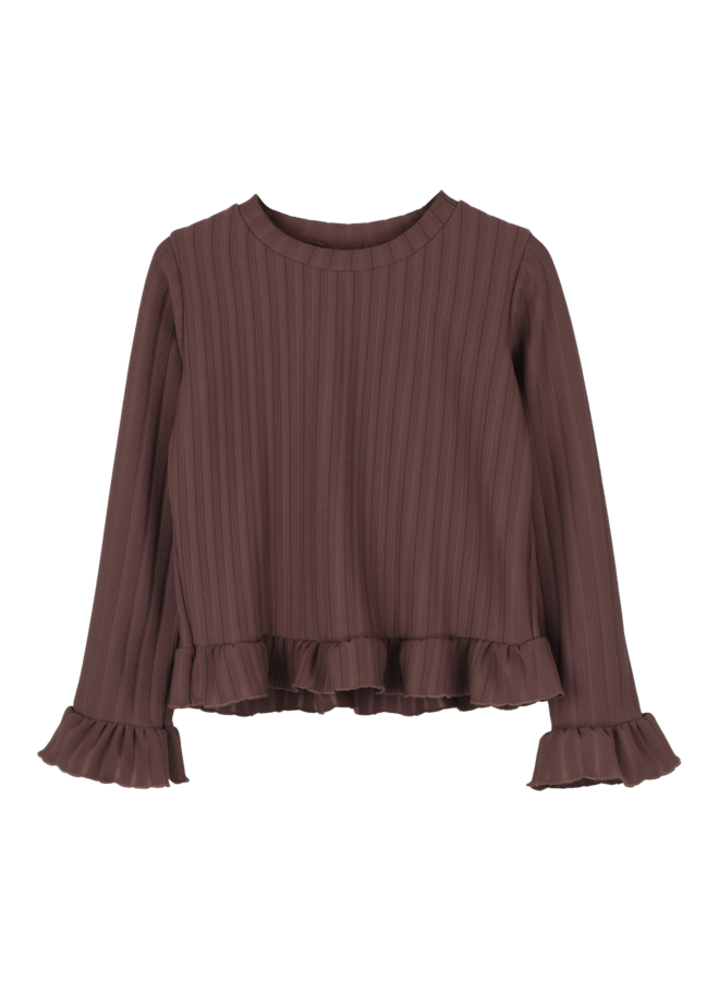 Jacky Sue - Bibi top - Ribbed chocolate
