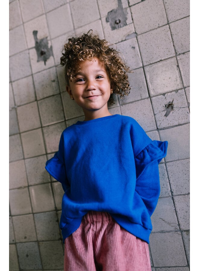 Jacky Sue - Lois ruffle sweater - Cobalt blue