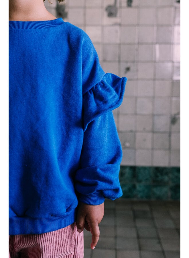 Jacky Sue - Lois ruffle sweater - Cobalt blue