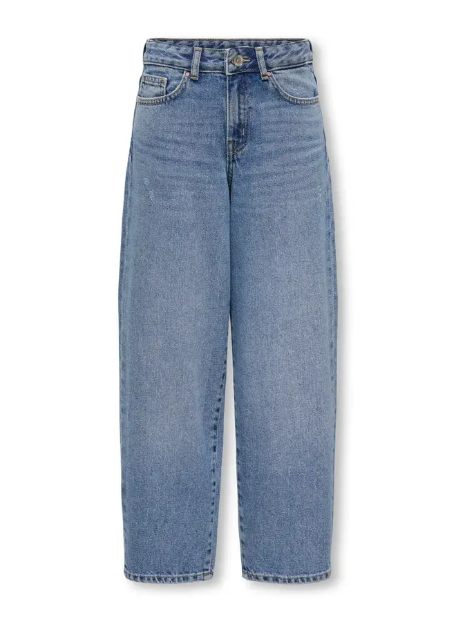 Gianna-ella baggy straight denim - Medium blue denim