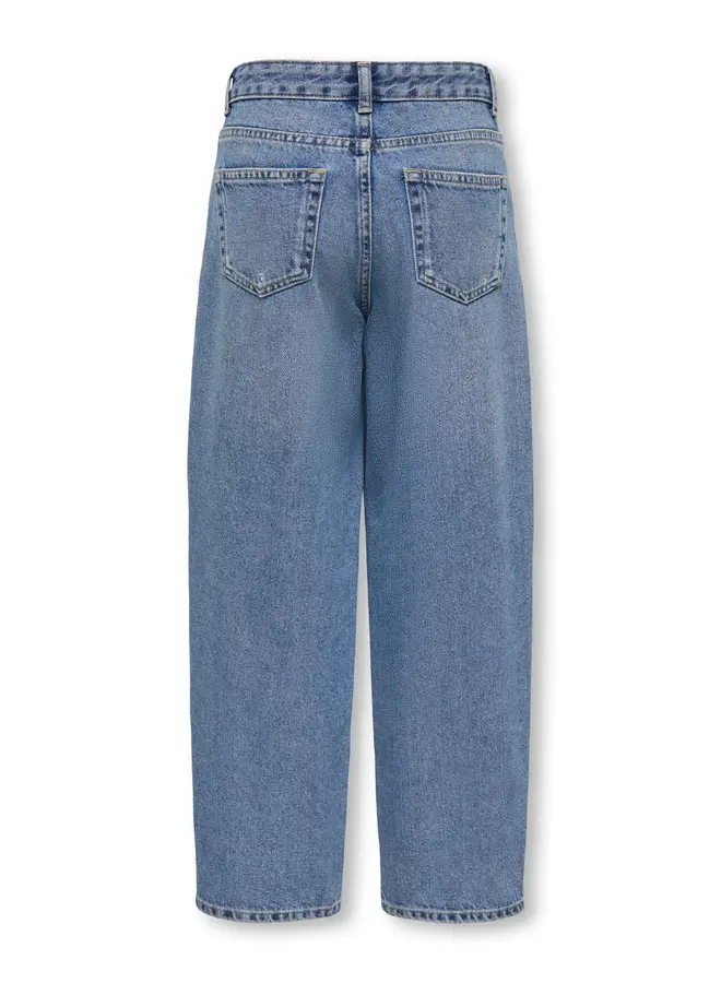 Kids Only - Gianna-ella baggy straight denim - Medium blue denim