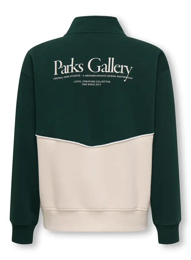 ONLY & SONS Junior - Ceres half zip parks high neck - Moonbeam/Pine grove