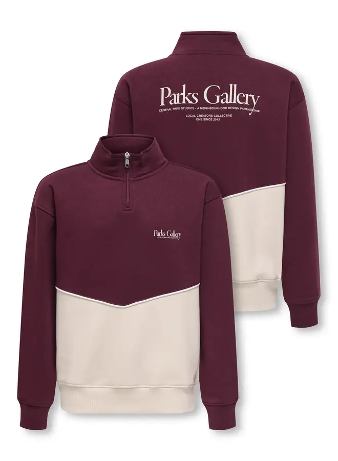 Ceres half zip parks high neck - Moonbeam/Port royale
