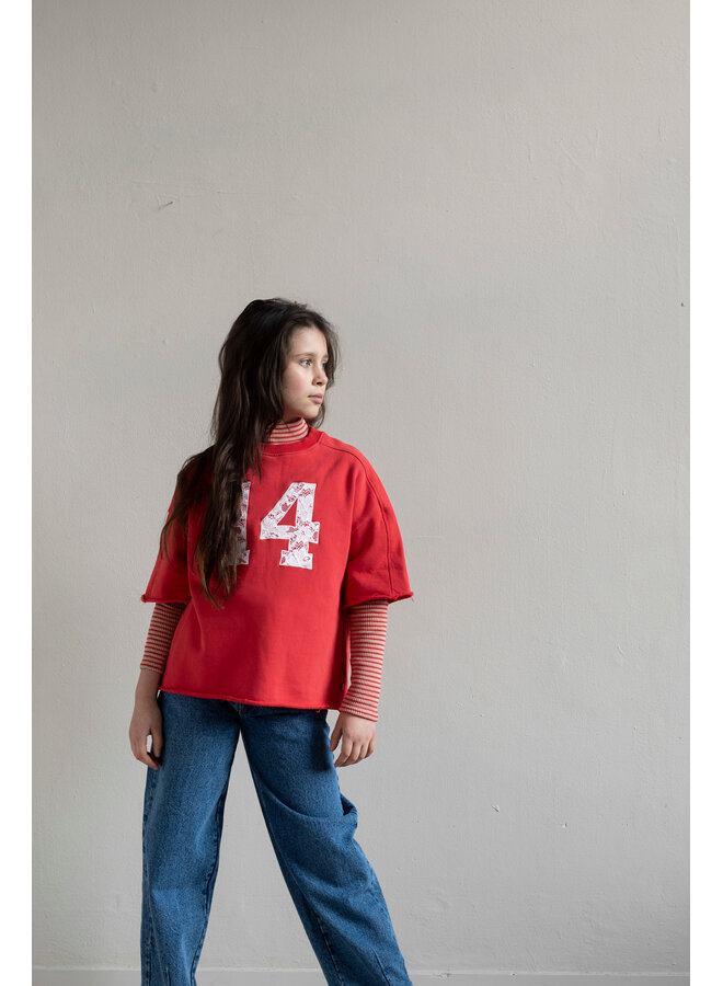 Jenest - Tessie sweater ss - Spicy red