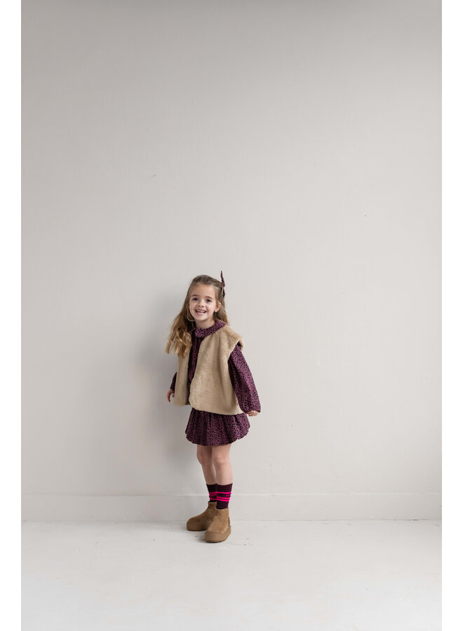 Jenest - Betty balloon skirt - Lt cherry bordeaux
