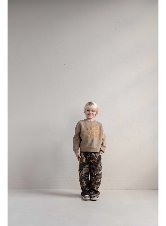 Jenest - Unisex cargo pants - Caramel brown camouflage