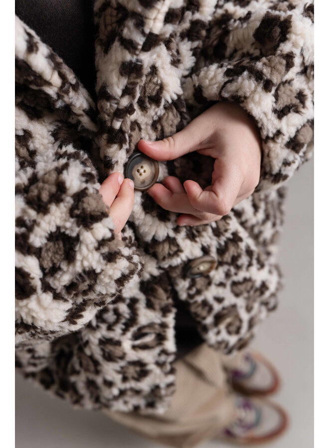 Jenest - Rosa jacket - Ivory leopard