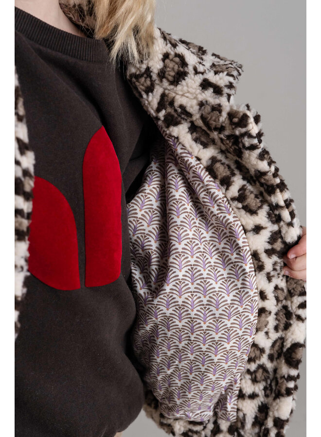 Jenest - Rosa jacket - Ivory leopard