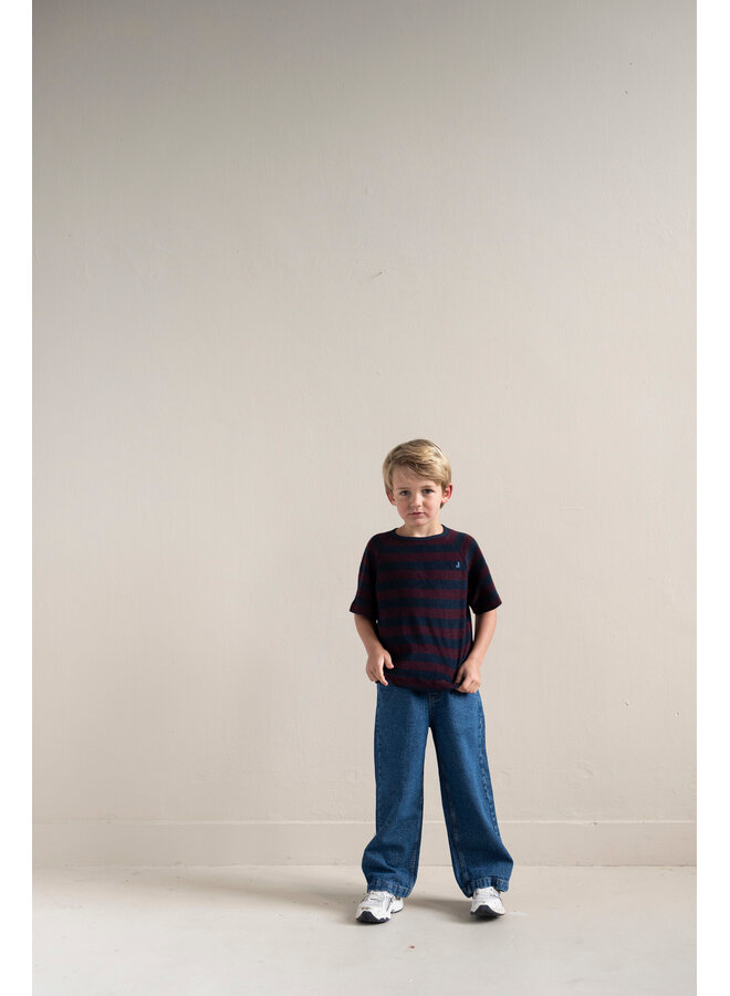Jenest - To t-shirt - Navy blue cherry bordeaux