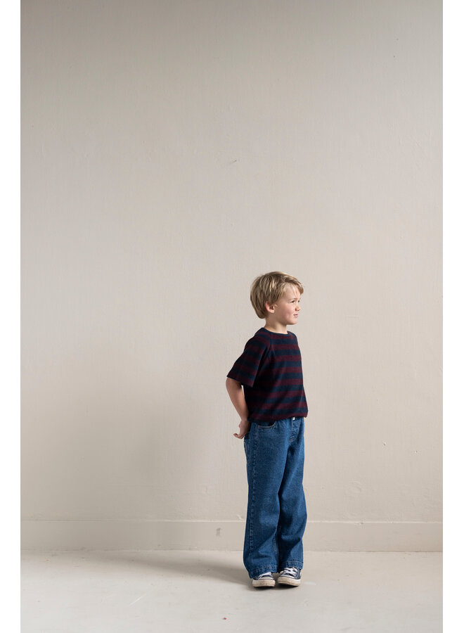 Jenest - To t-shirt - Navy blue cherry bordeaux