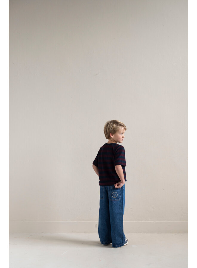 Jenest - To t-shirt - Navy blue cherry bordeaux