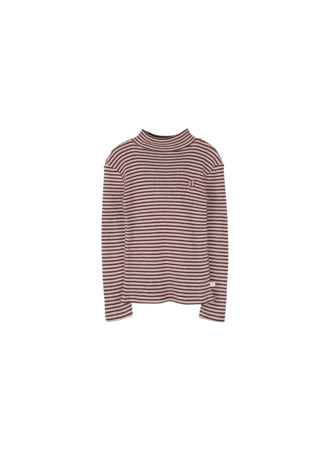 Jenest - Tara turtle neck ls t-shirt - Rose bordeaus