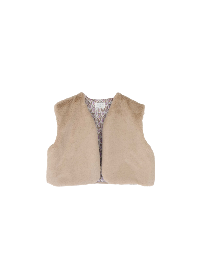 Jenest - Lily fur gilet - Caramel brown
