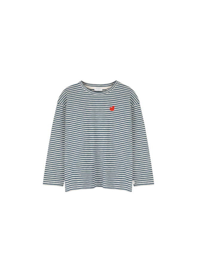 Moos ls t-shirt - Seafoam green off white