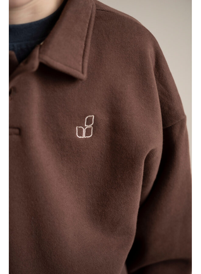 Jenest - Cameron polo sweater - Fondant brown
