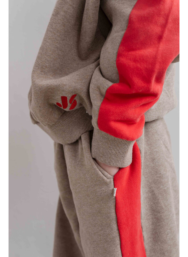Jenest - Sammy sweater - Beige melange red