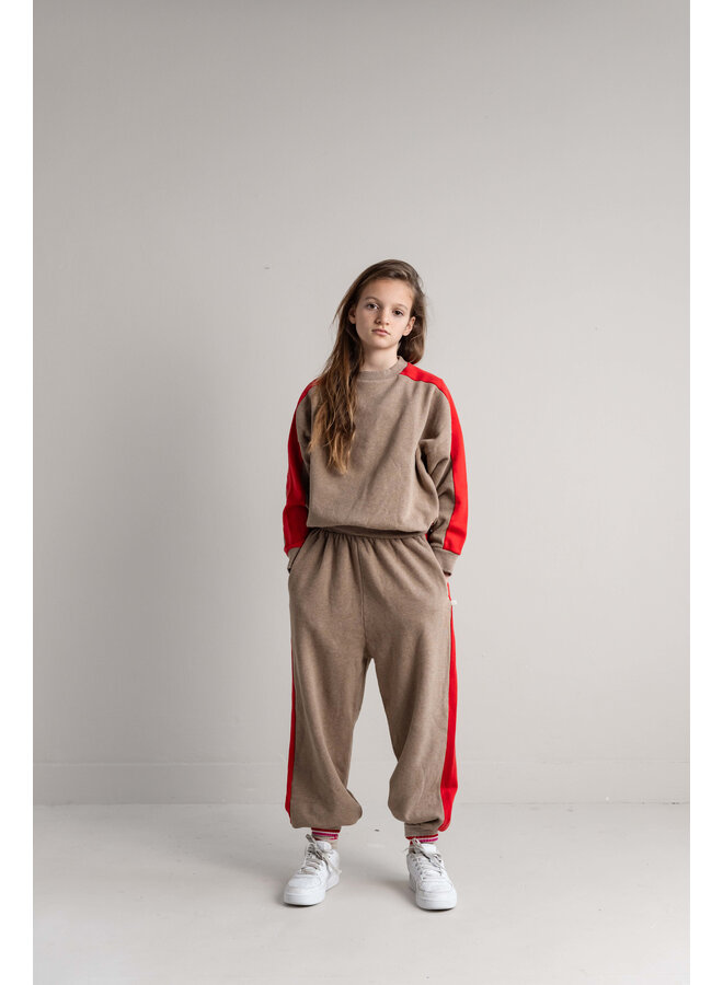 Jenest - Sammy sweater - Beige melange red