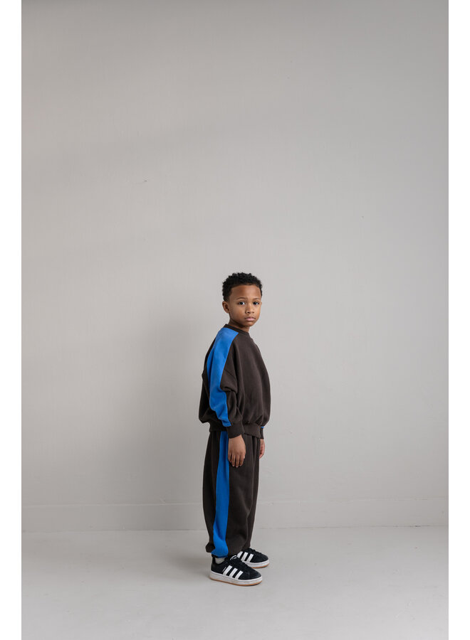 Jenest - Sammy sweater - Dark brown melange blue