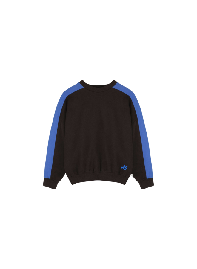 Sammy sweater - Dark brown melange blue