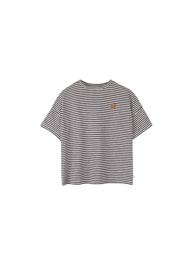 Bruun oversized t-shirt - Fondant brown cloud blue