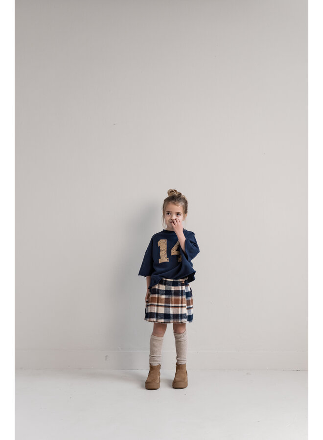 Jenest - Bess skort - Off white blue brown