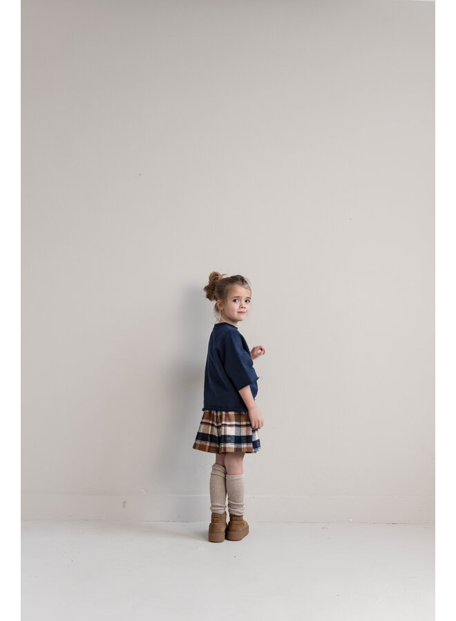 Jenest - Bess skort - Off white blue brown