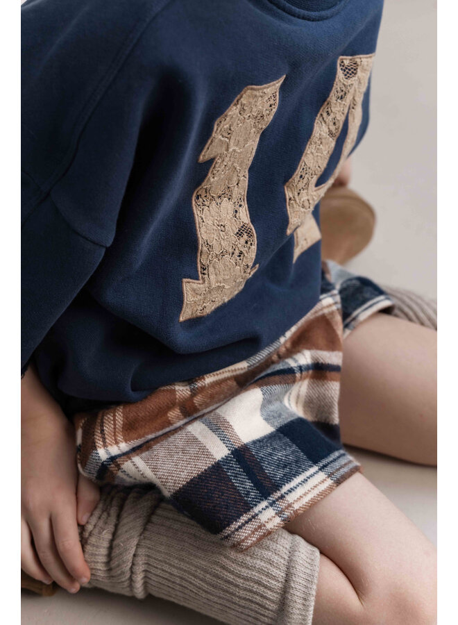 Jenest - Bess skort - Off white blue brown