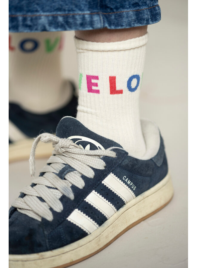 Jenest - Fancy sport socks - Off white