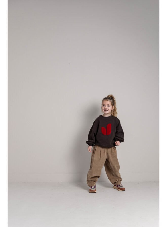 Jenest - Pippa sweater - Dark brown melange