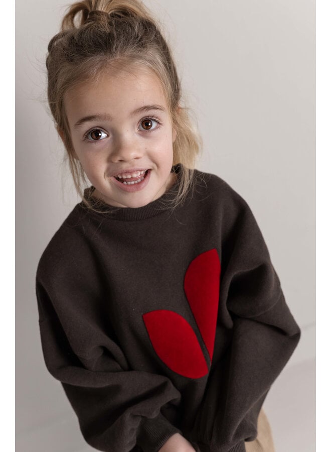 Jenest - Pippa sweater - Dark brown melange