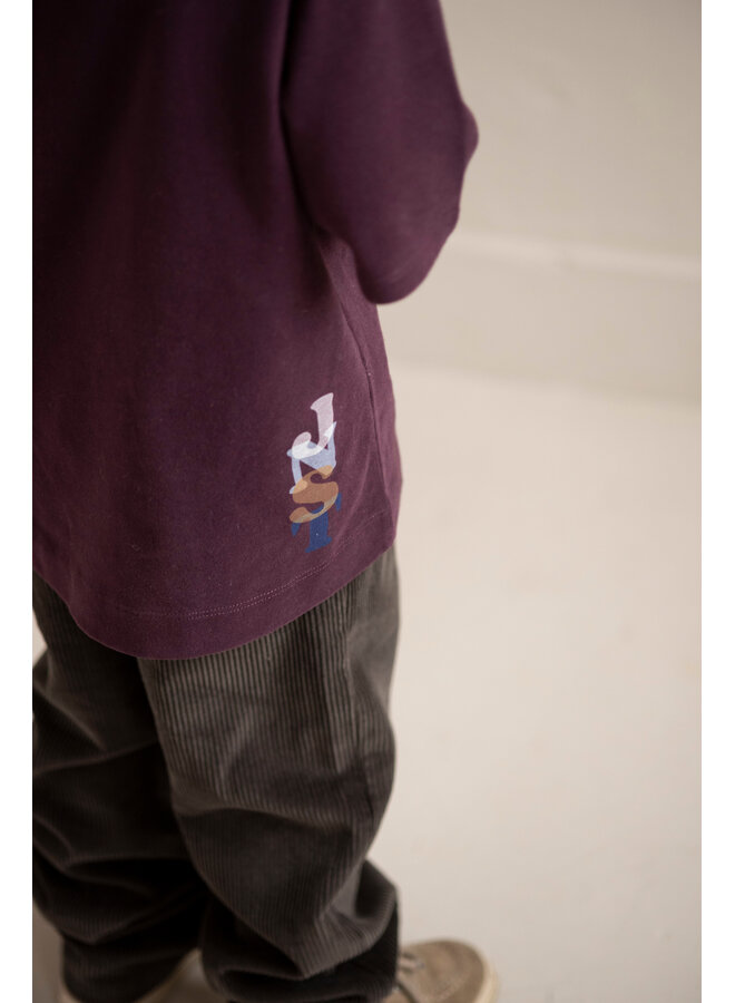 Jenest - Mase oversized t-shirt - Cherry bordeaux