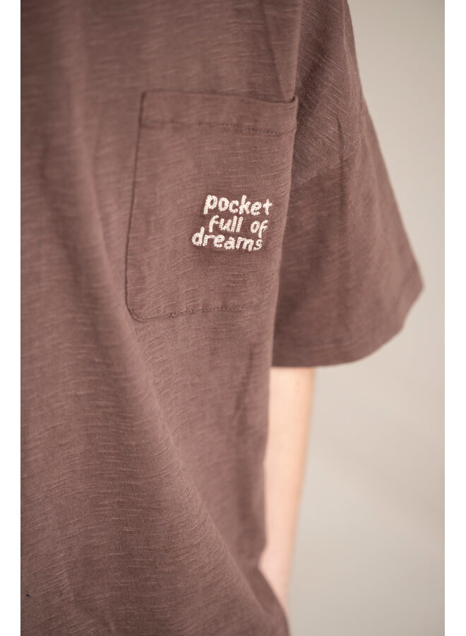 Jenest - Benno oversized t-shirt - Fondant brown