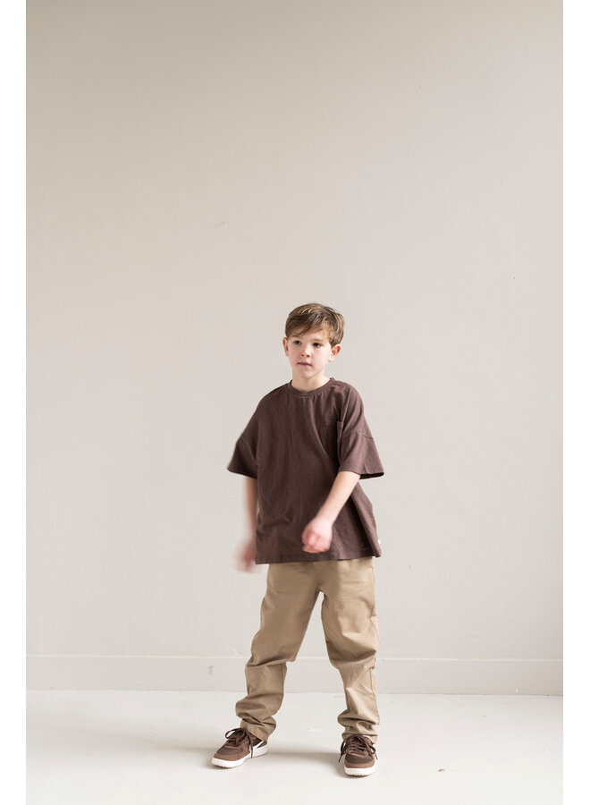 Jenest - Benno oversized t-shirt - Fondant brown