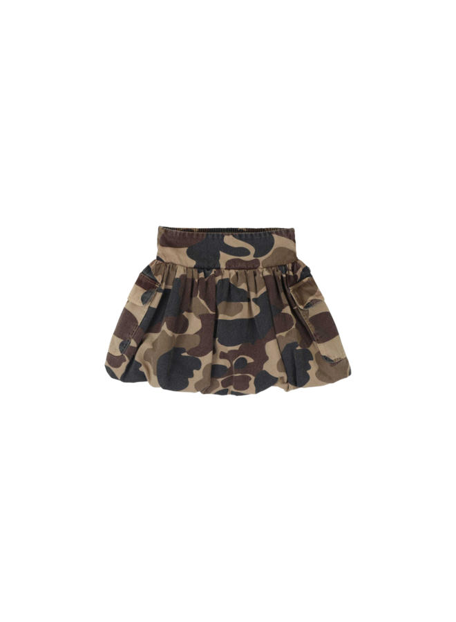 Jenest - Betty cargo skirt - Caramel brown camouflage