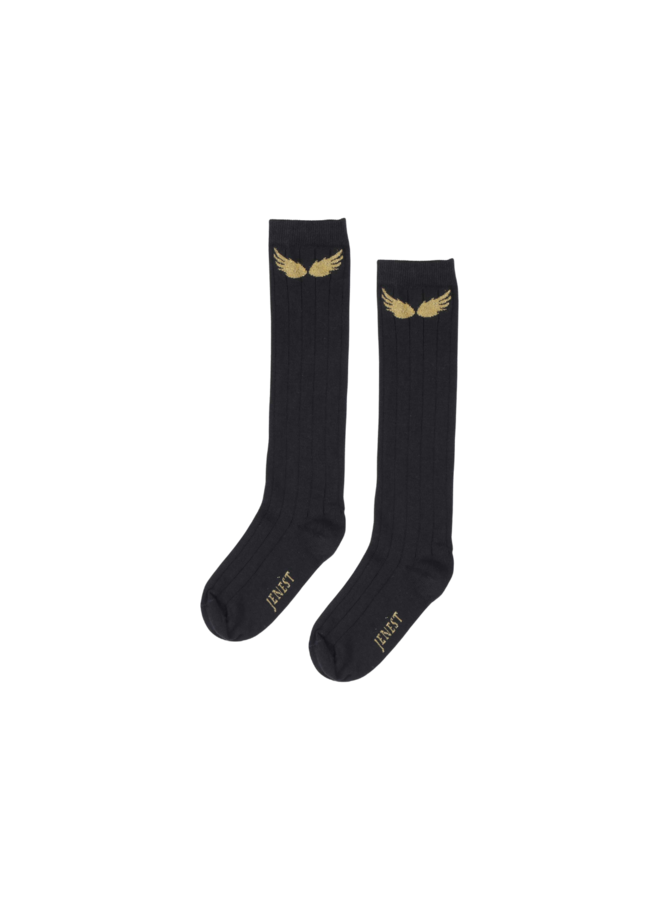 Jenest - Knee socks - Off black