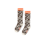 Jenest - Fancy calf socks - Off white leopard