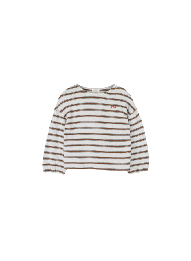 Jacky ls t-shirt - Brown grey melange